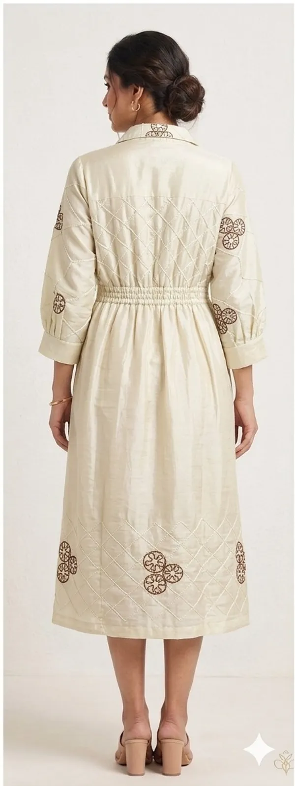 Pale_cream_Cotton_Shirt_Dress_For_Women