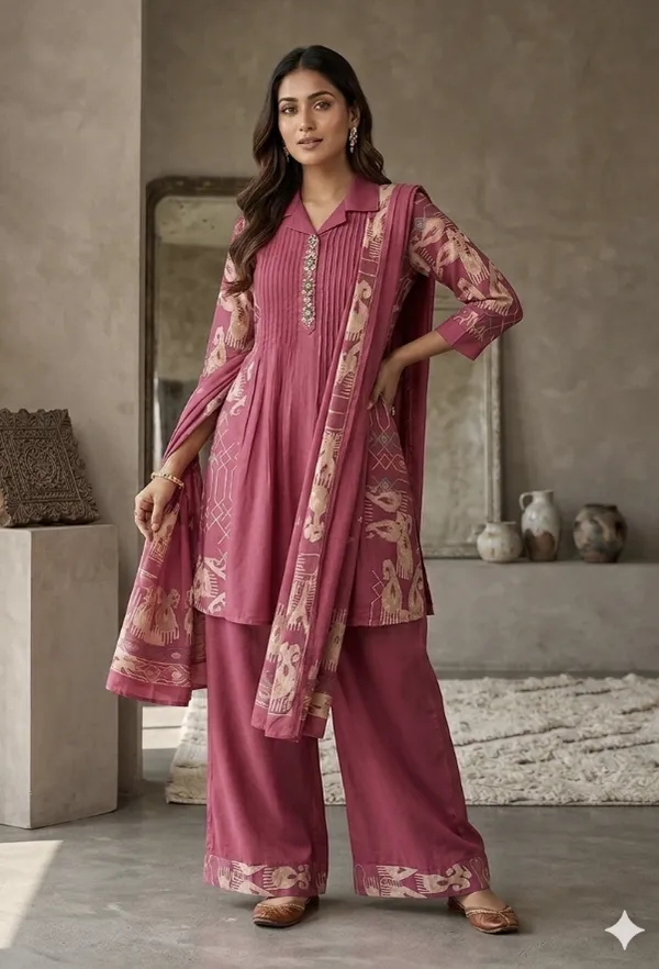 Pink_Cotton_Ethnic_Suit_Set_For_Women