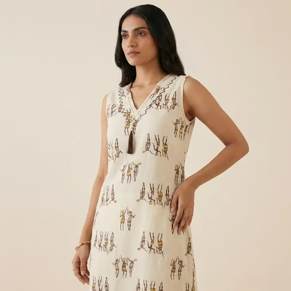 Cream_Cotton_Kurta_Set_For_Women