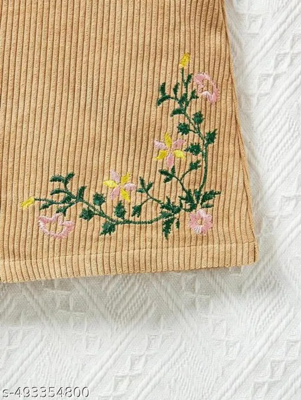 Beige_Cotton_Blend_Knee_Length_Baby_Clothing_For_Girls