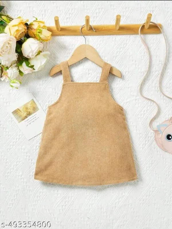 Beige_Cotton_Blend_Knee_Length_Baby_Clothing_For_Girls