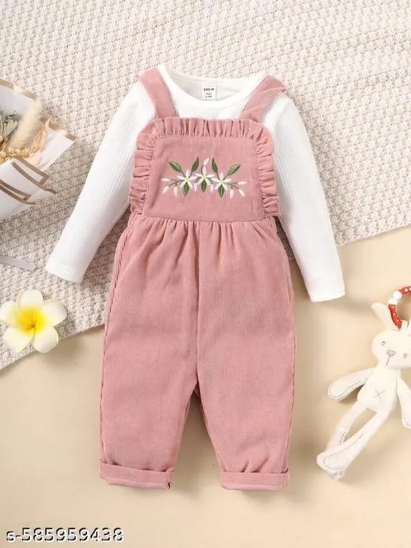 Pink_Cotton_Blend_Top_And_Bottom_Set_For_Girls