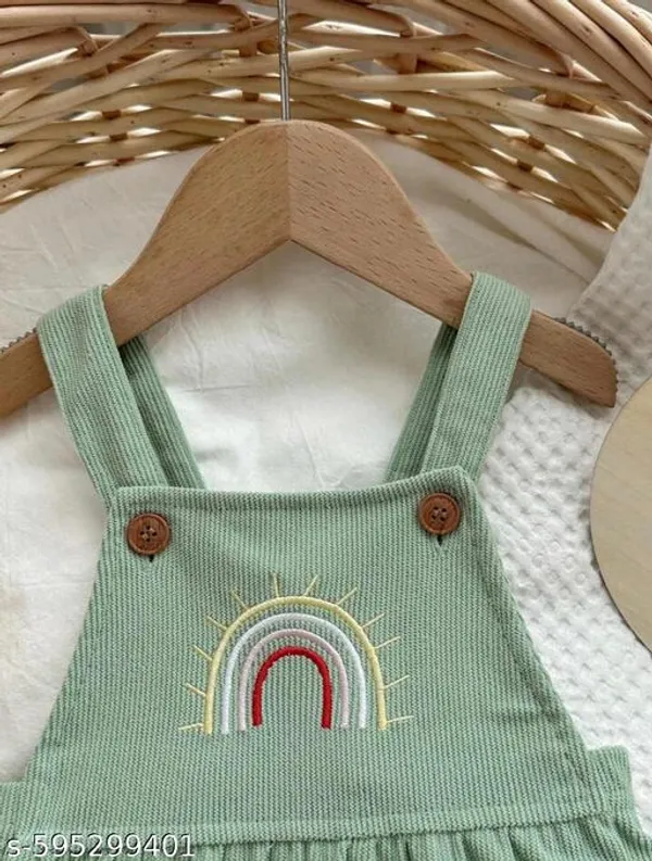 Green_Cotton_Blend_Knee_Length_Casual_Baby_Dress_For_Girls