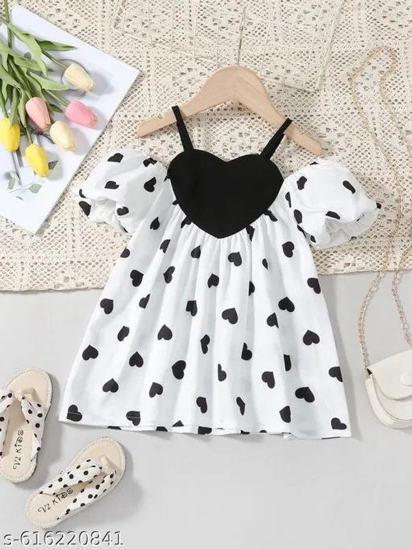 White_Cotton_Blend_Knee_Length_Baby_Dress_For_Girls