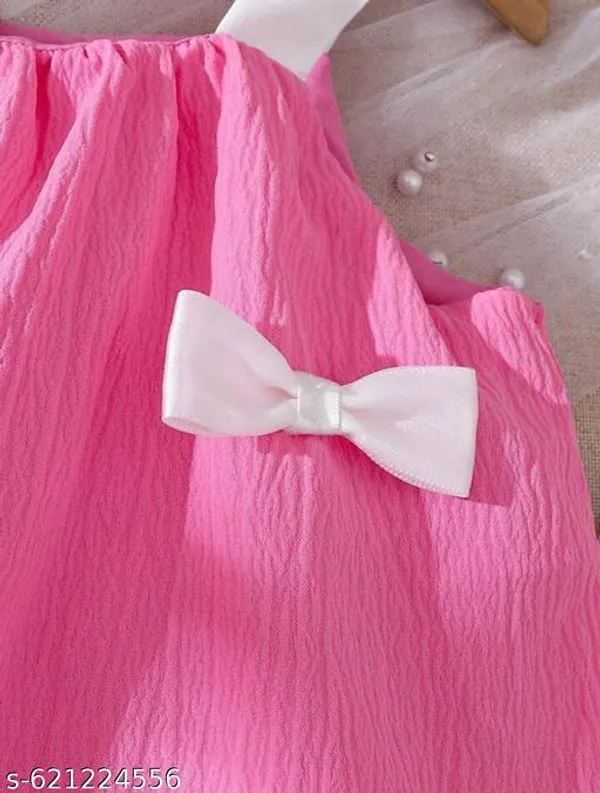 Pink_Cotton_Blend_Regular_Top_And_Palazzo_Dungaree_Set_For_Girls