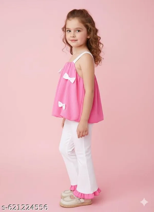 Pink_Cotton_Blend_Regular_Top_And_Palazzo_Dungaree_Set_For_Girls