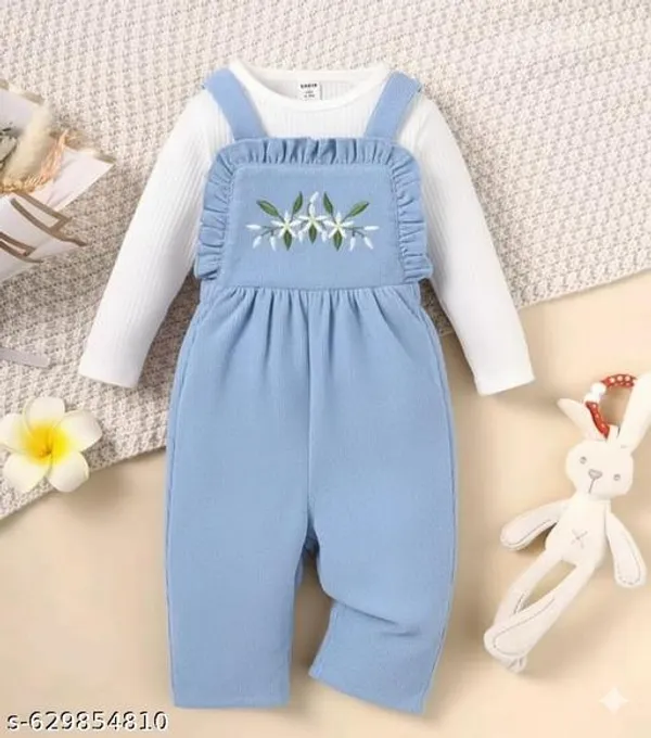 Blue_Cotton_Blend_Regular_Fit_Knitted_Baby_Clothing_For_Girls