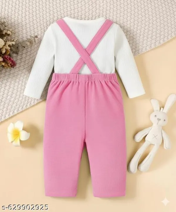 Pink_Cotton_Blend_Top_And_Bottom_Set_For_Girls