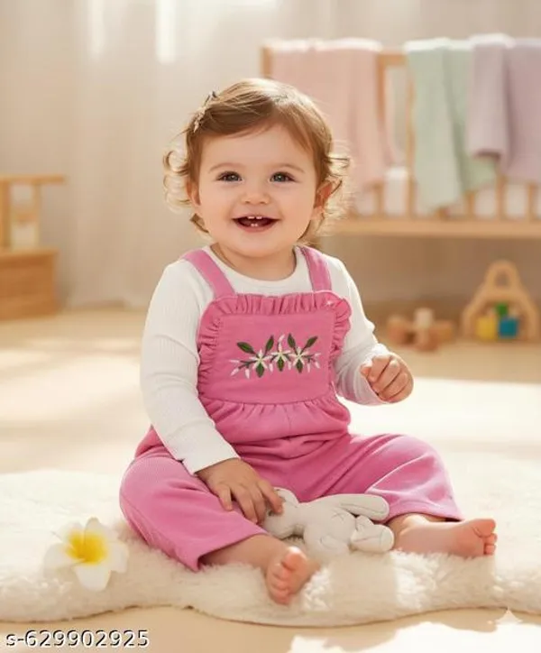 Pink_Cotton_Blend_Top_And_Bottom_Set_For_Girls