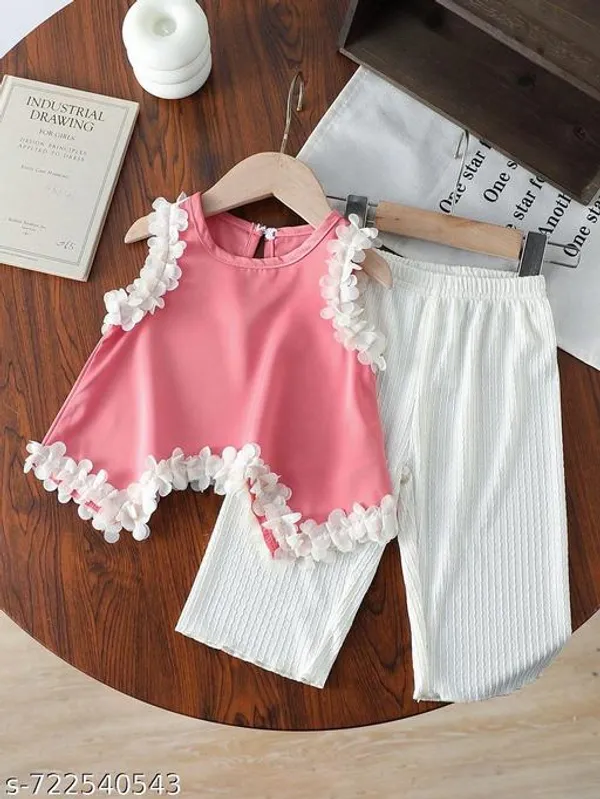 Pink_Cotton_Blend_Regular_Floral_Lace_Trim_Casual_Suit_For_Girls