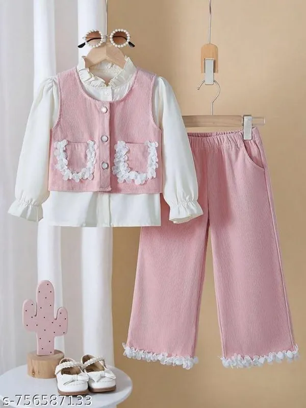 Pink_Cotton_Blend_3_Piece_Jacket_Blouse_Pants_Set_For_Girls