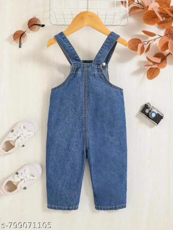 Blue_Denim_Regular_Dungaree_And_Top_Set_For_Girls