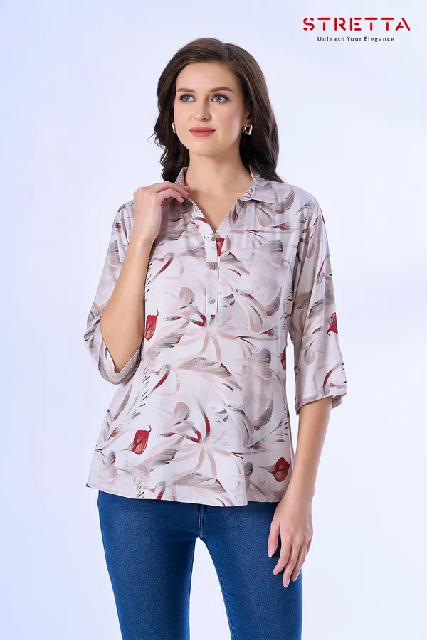 Elegant_Beige_Floral_Printed_Collared_Top