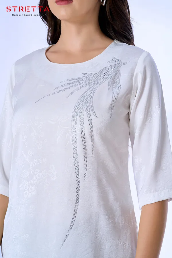Elegant_Grey_Embellished_Casual_Top