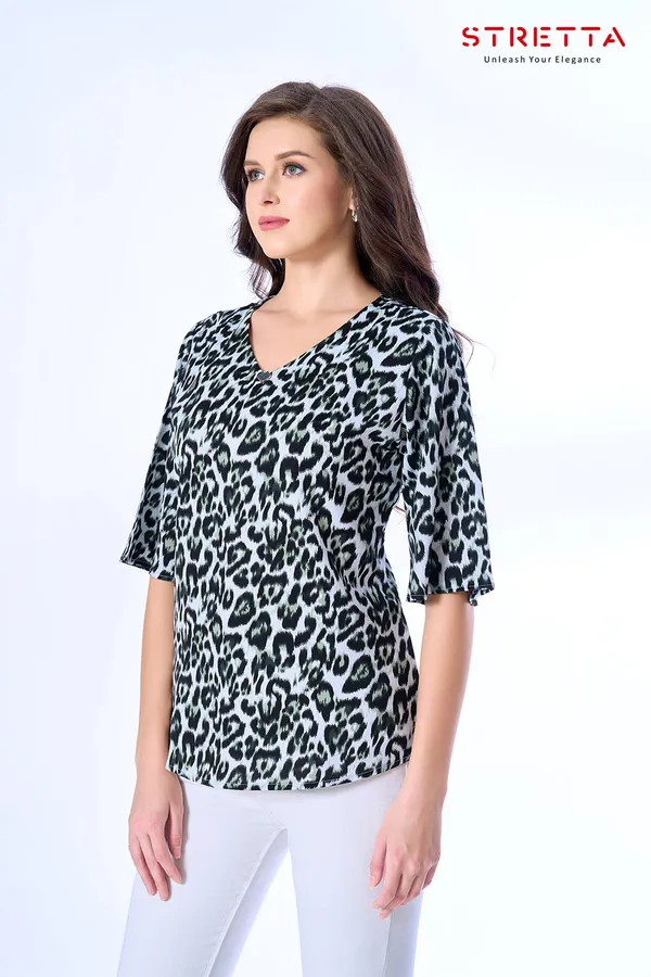 Chic_Animal_Print_V_Neck_Top