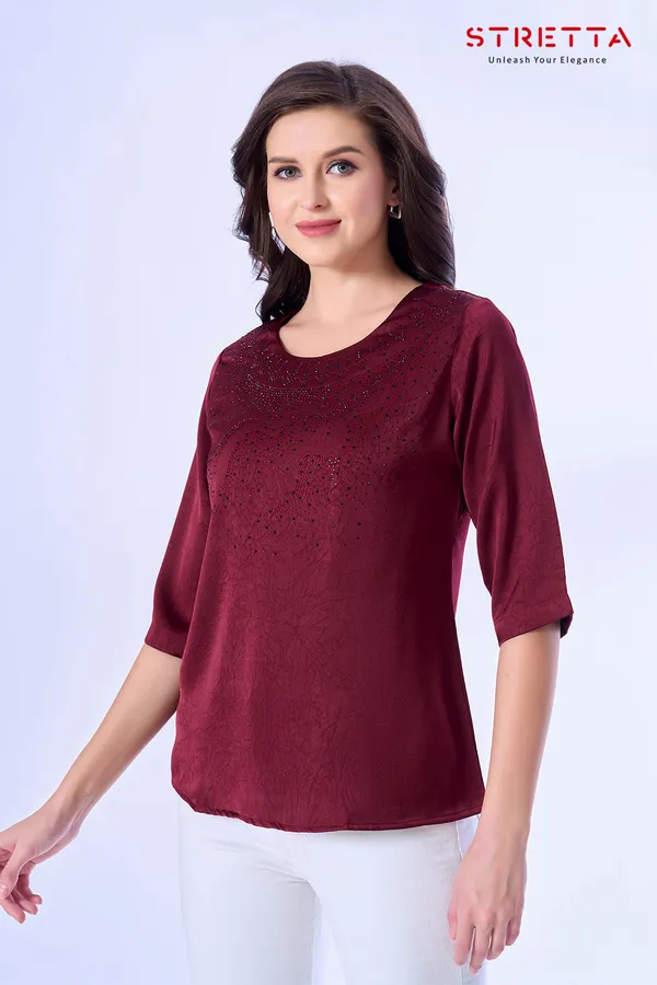 Elegant_Maroon_Embellished_Casual_Top