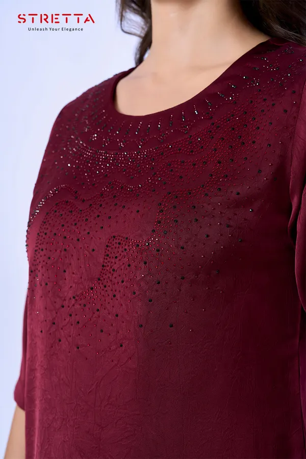 Elegant_Maroon_Embellished_Casual_Top
