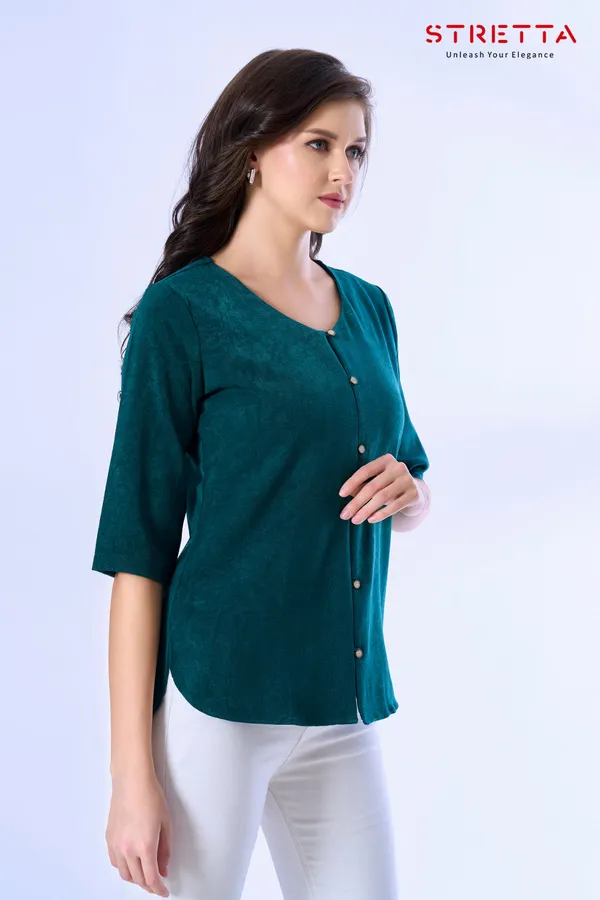 Classic_Teal_Button_Down_Casual_Top