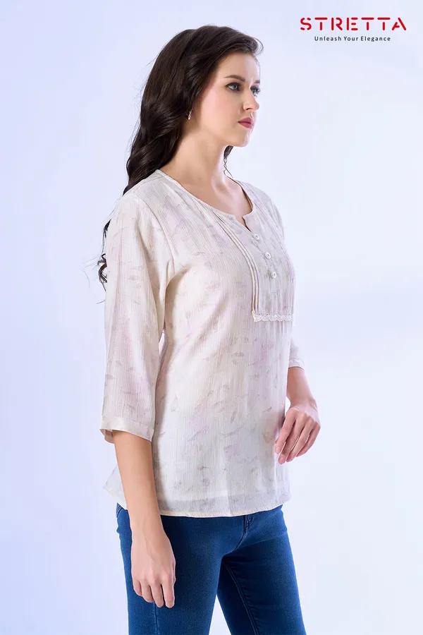 Womens_Cream_Rayon_Top