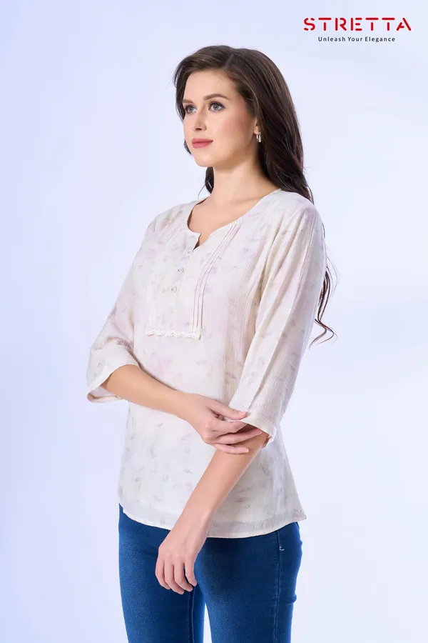 Womens_Cream_Rayon_Top