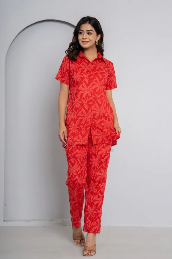 Red_Top_And_Pant_Co_ord_Set_For_Women