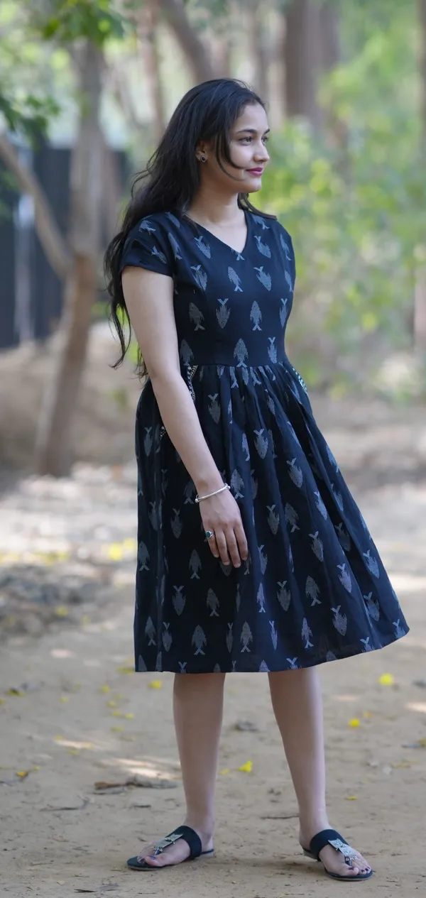 Black_Printed_Self_Design_Kurta_For_Women_