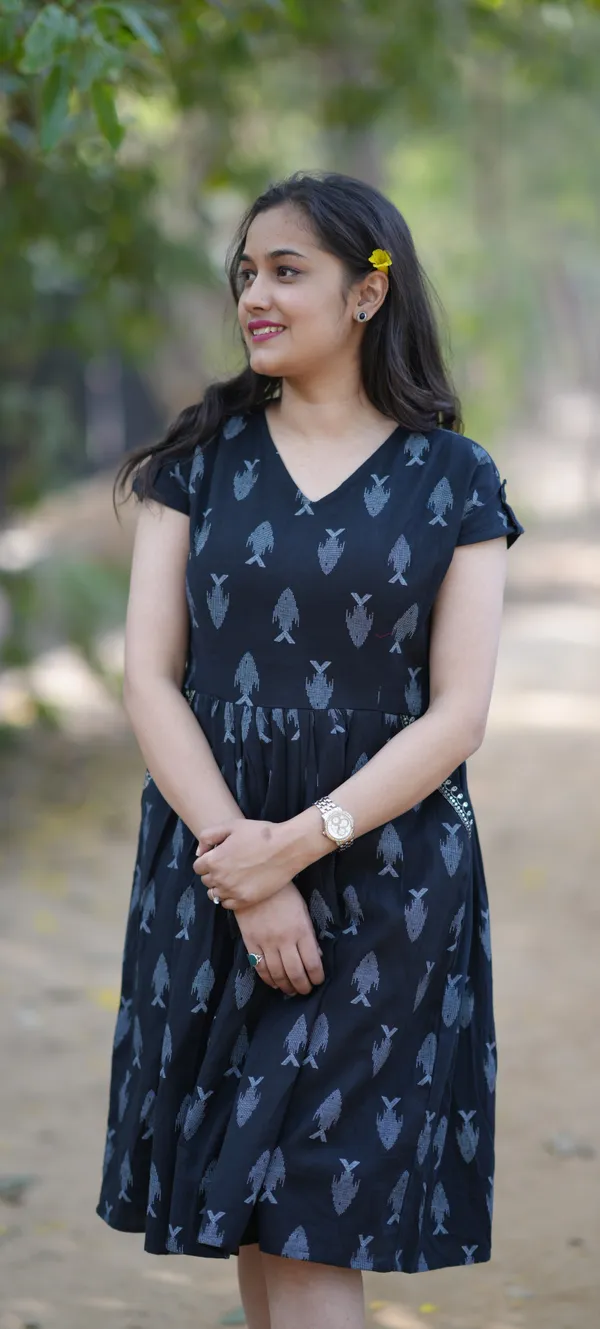 Black_Printed_Self_Design_Kurta_For_Women_