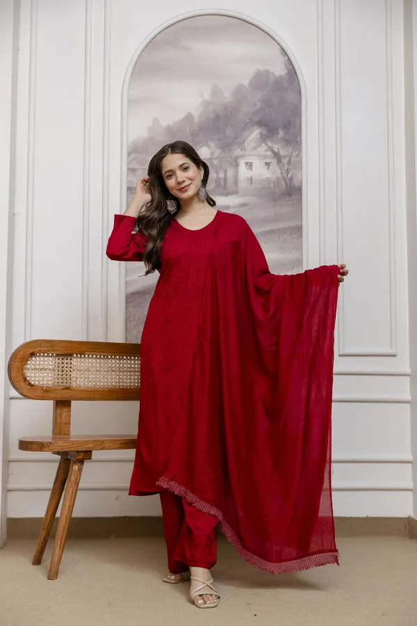 Rudralifestyle_Women_Ethnic_Top_Palazzo_Dupatta_Set