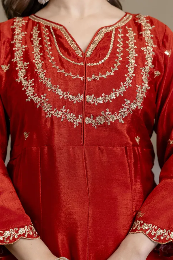 Rudralifestyle_Women_Ethnic_Top_Palazzo_Dupatta_Set