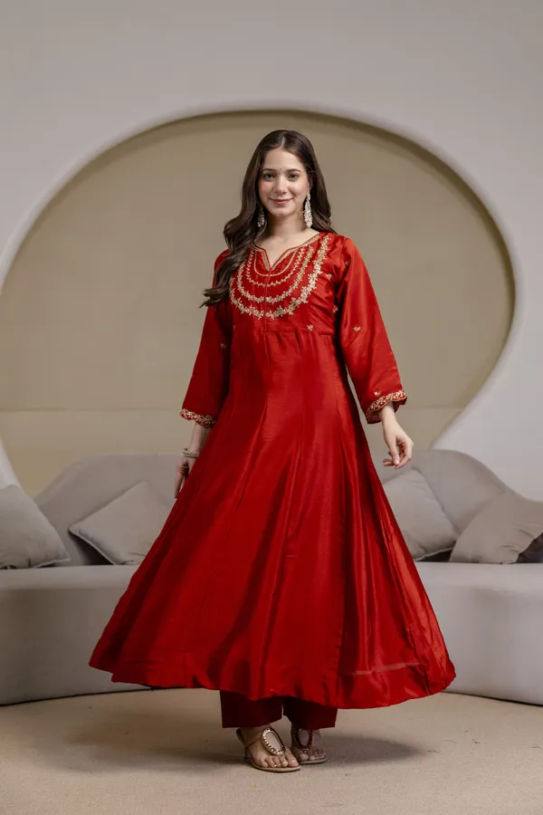 Rudralifestyle_Women_Ethnic_Top_Palazzo_Dupatta_Set