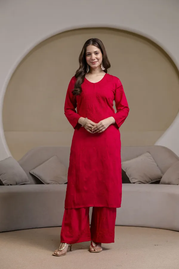 Rudralifestyle_Women_Ethnic_Top_Palazzo_Dupatta_Set