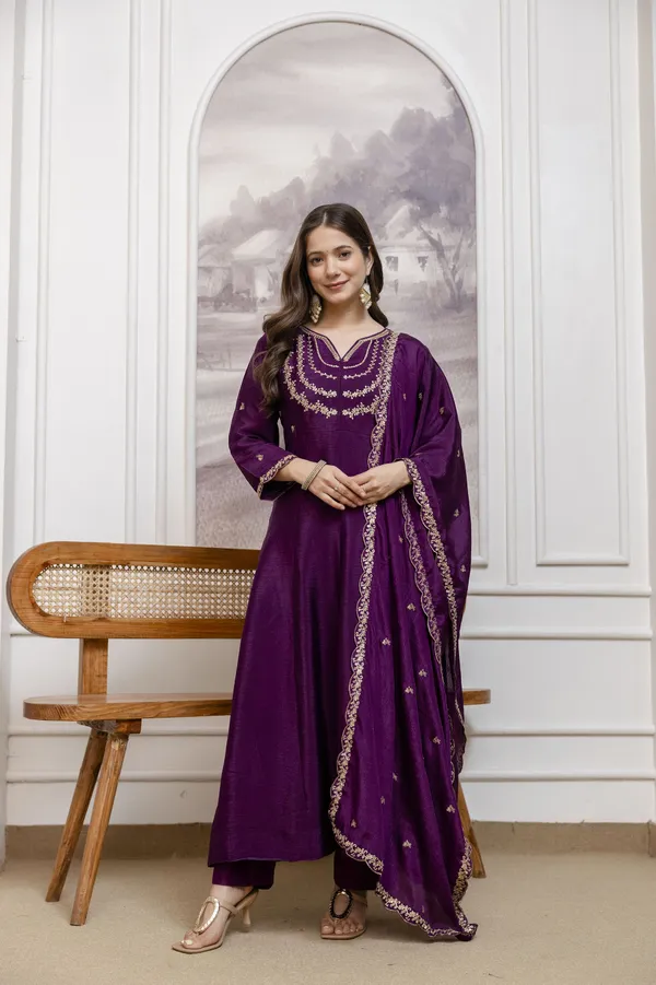 Rudralifestyle_Women_Ethnic_Top_Palazzo_Dupatta_Set