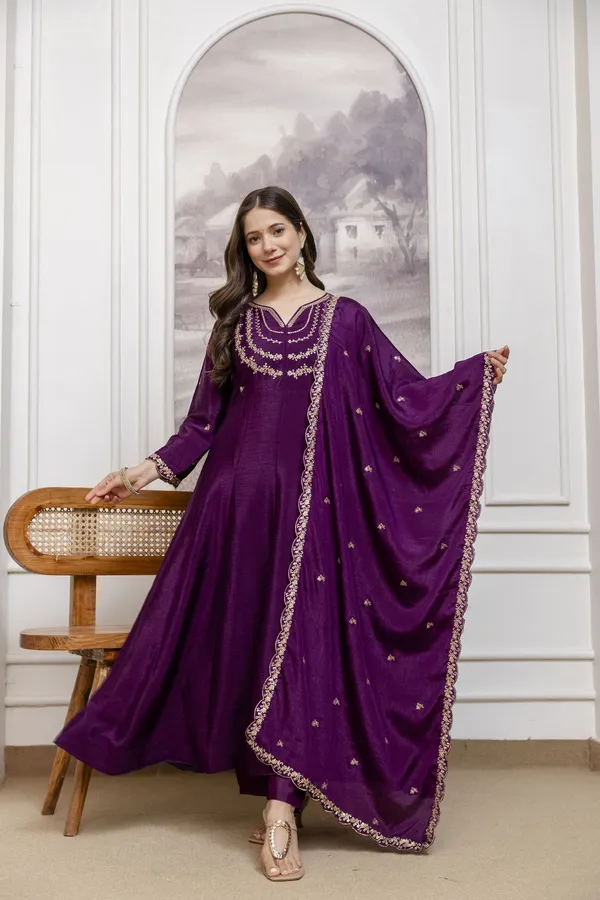Rudralifestyle_Women_Ethnic_Top_Palazzo_Dupatta_Set