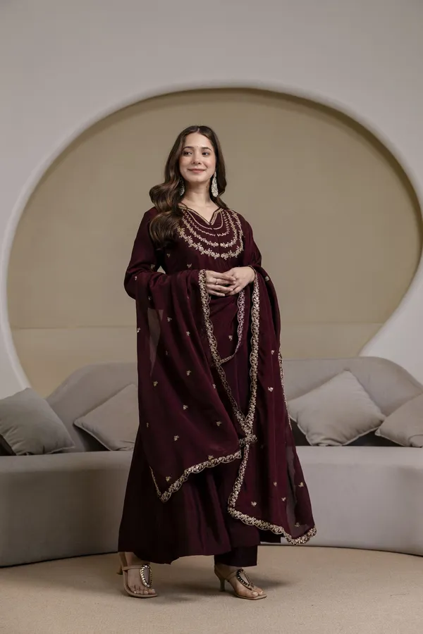 Rudralifestyle_Women_Ethnic_Top_Palazzo_Dupatta_Set