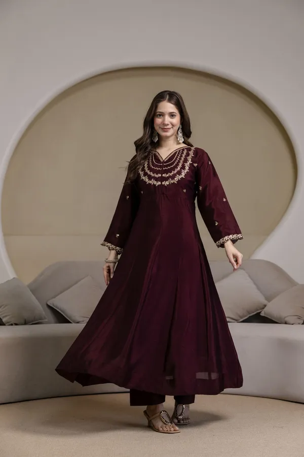 Rudralifestyle_Women_Ethnic_Top_Palazzo_Dupatta_Set
