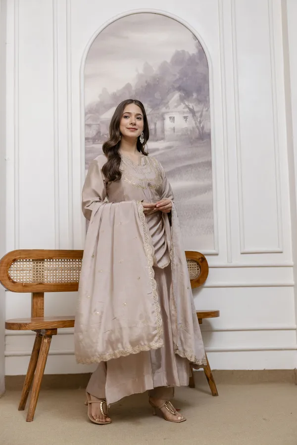 Rudralifestyle_Women_Ethnic_Top_Palazzo_Dupatta_Set