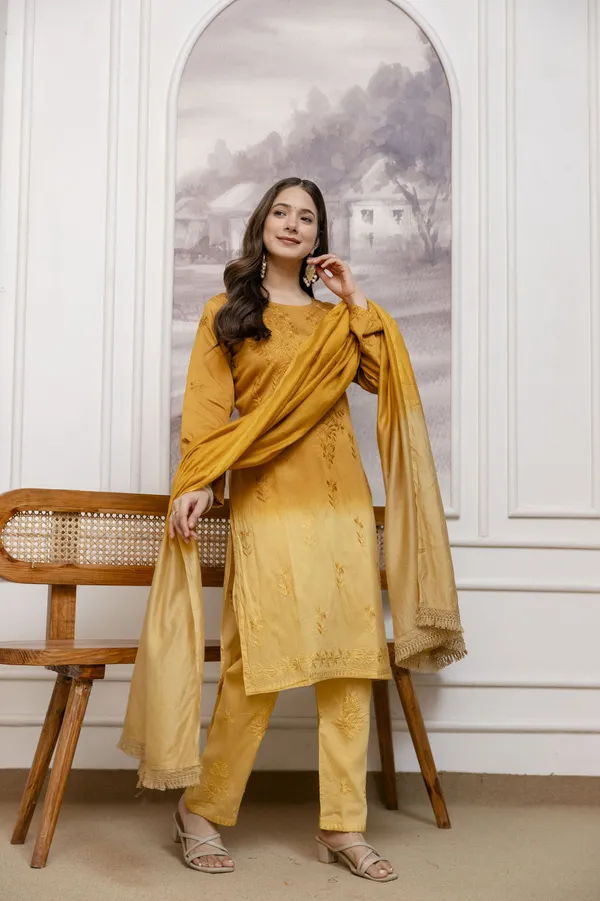 Rudralifestyle_Women_Ethnic_Top_Palazzo_Dupatta_Set