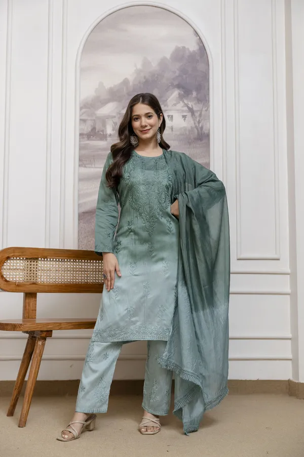 Rudralifestyle_Women_Ethnic_Top_Palazzo_Dupatta_Set
