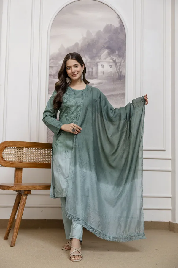 Rudralifestyle_Women_Ethnic_Top_Palazzo_Dupatta_Set