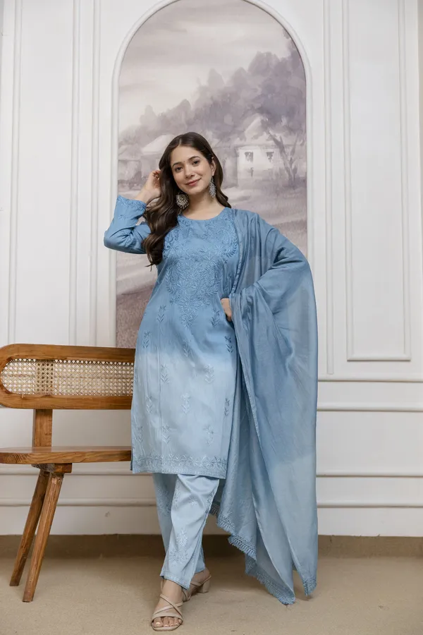 Rudralifestyle_Women_Ethnic_Top_Palazzo_Dupatta_Set