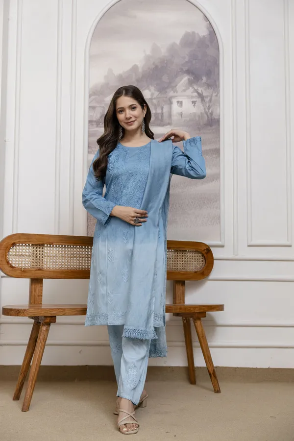 Rudralifestyle_Women_Ethnic_Top_Palazzo_Dupatta_Set