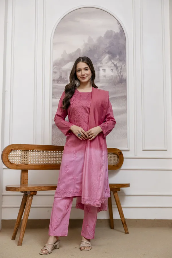 Rudralifestyle_Women_Ethnic_Top_Palazzo_Dupatta_Set