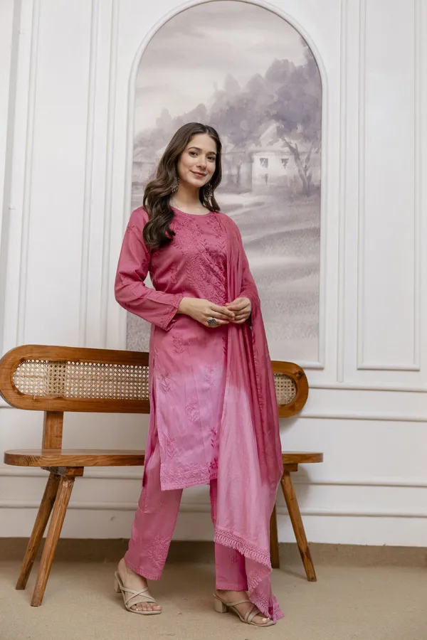Rudralifestyle_Women_Ethnic_Top_Palazzo_Dupatta_Set