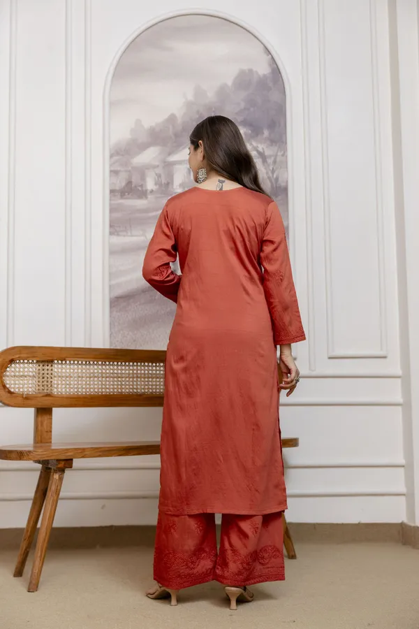 Rudralifestyle_Women_Ethnic_Top_Palazzo_Dupatta_Set
