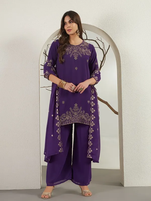 Rudralifestyle_Women_Kurta_Palazzo_Dupatta_Set
