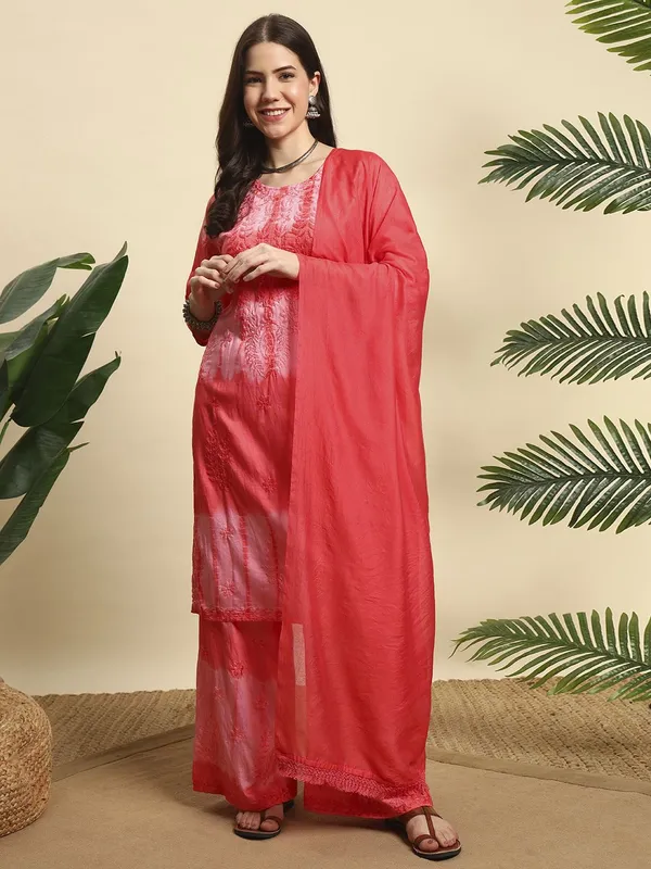 Rudralifestyle_Women_Ethnic_Top_Palazzo_Dupatta_Set