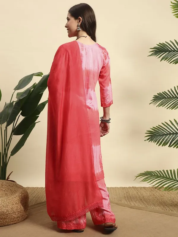 Rudralifestyle_Women_Ethnic_Top_Palazzo_Dupatta_Set