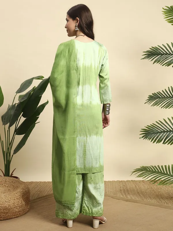 Rudralifestyle_Women_Ethnic_Top_Palazzo_Dupatta_Set