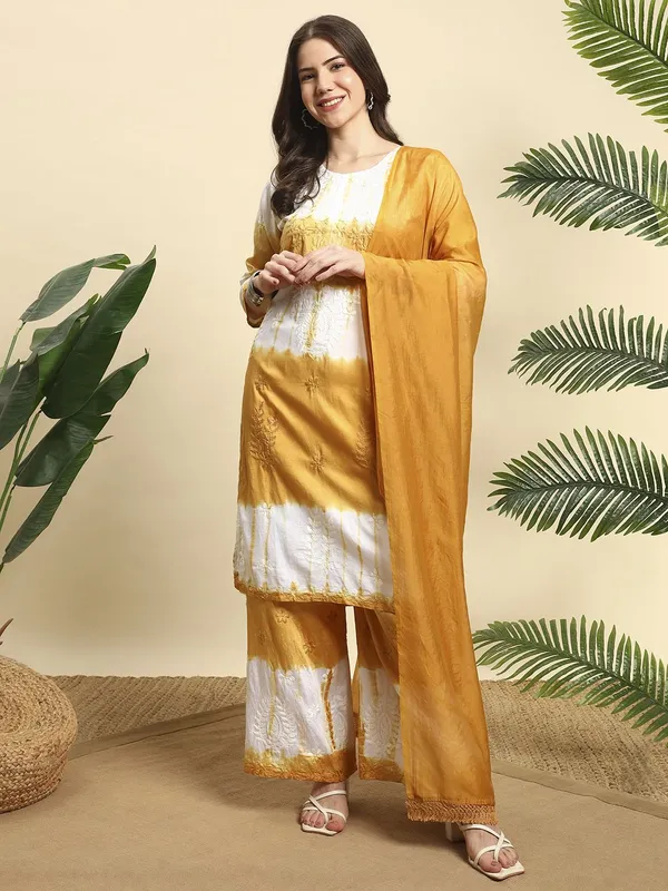 Rudralifestyle_Women_Ethnic_Top_Palazzo_Dupatta_Set