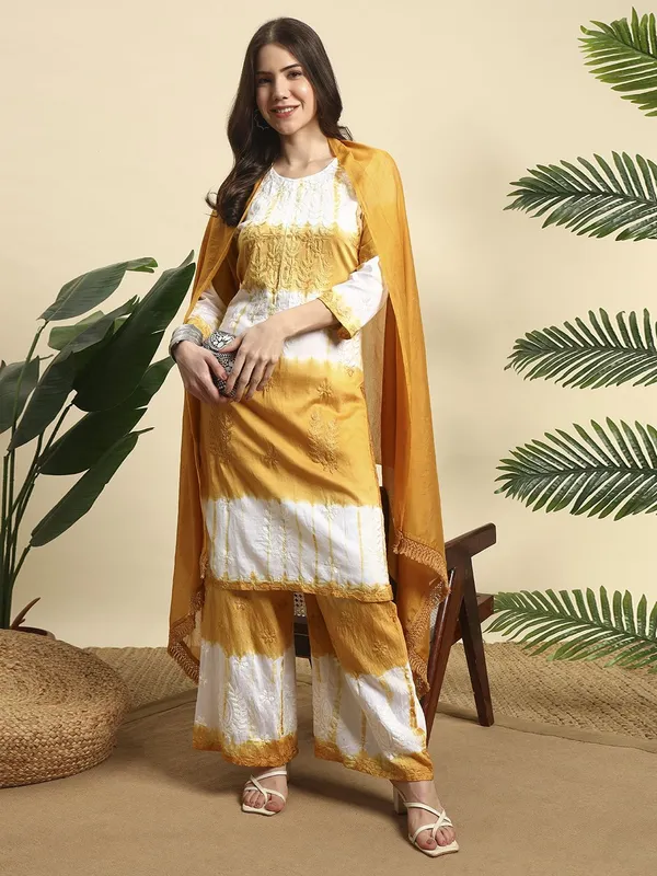 Rudralifestyle_Women_Ethnic_Top_Palazzo_Dupatta_Set